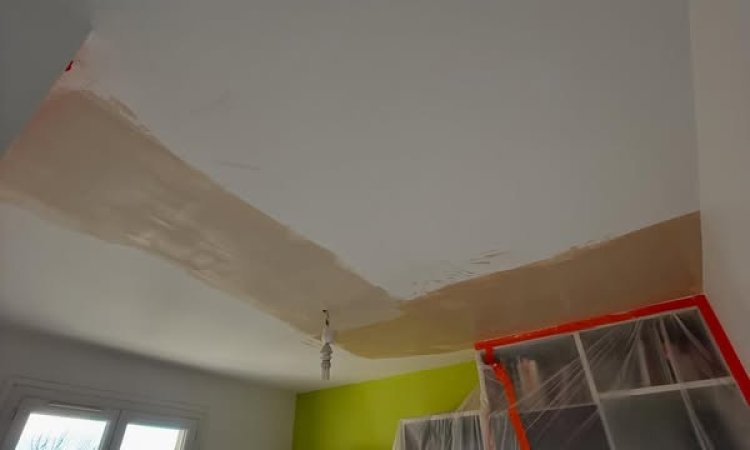 Rénovation des murs et du plafond suite à un dégât des eaux à Francheville
